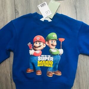 Super Mario Brothers Kids Blue Sweatshirt